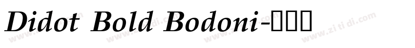Didot Bold Bodoni字体转换